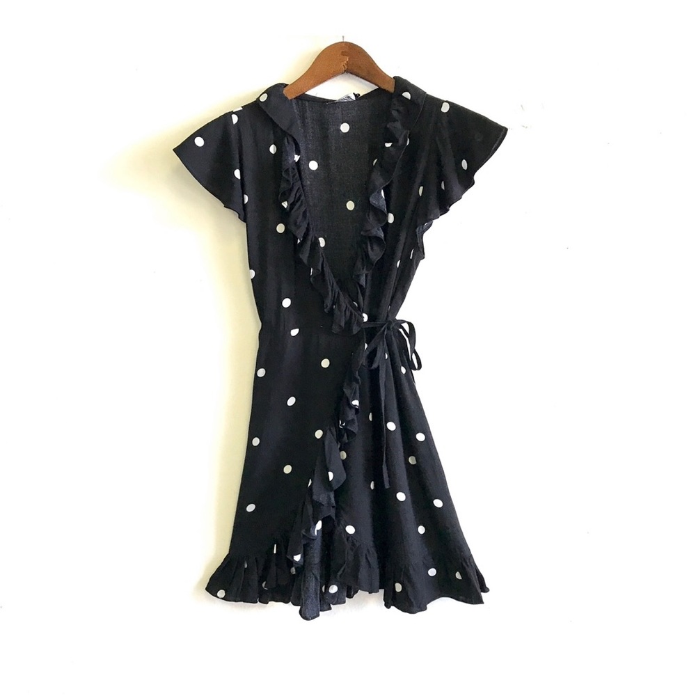 Motel Polka Dot Wrap Dress